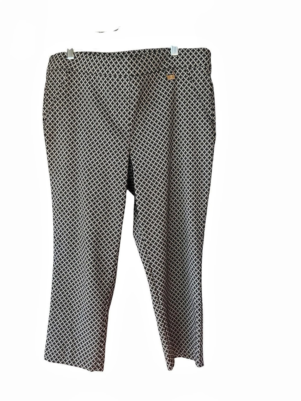 Rafaella Classic Geometric Ankle Pants in Black & White Size 14 Like New